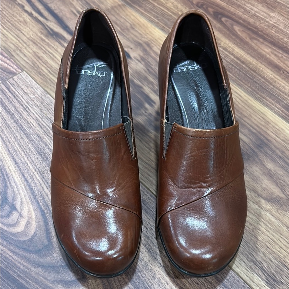 Dansko Brown Leather Slip-On Shoes